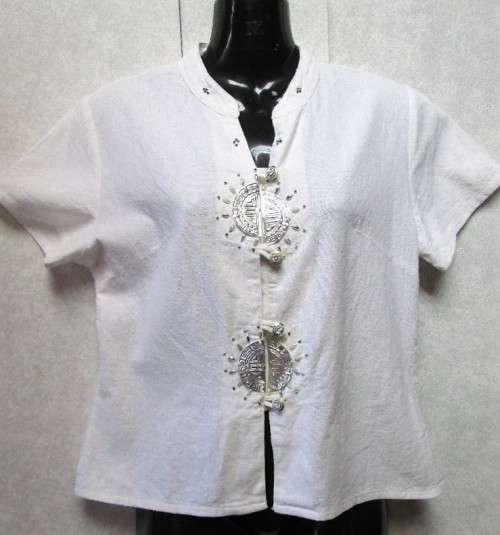 Off White Ramie Shirt - Size 36 (Chest 94cm)