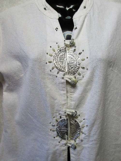 Off White Ramie Shirt - Size 36 (Chest 94cm)