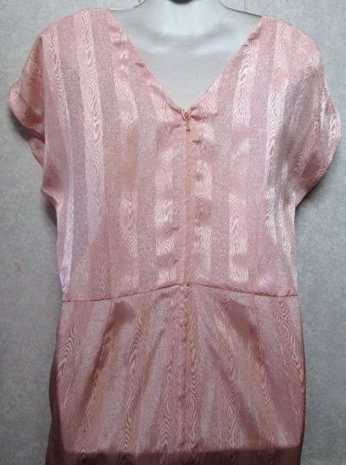 Vintage Silky Peach Evening Dress - Size 36 (No Belt)