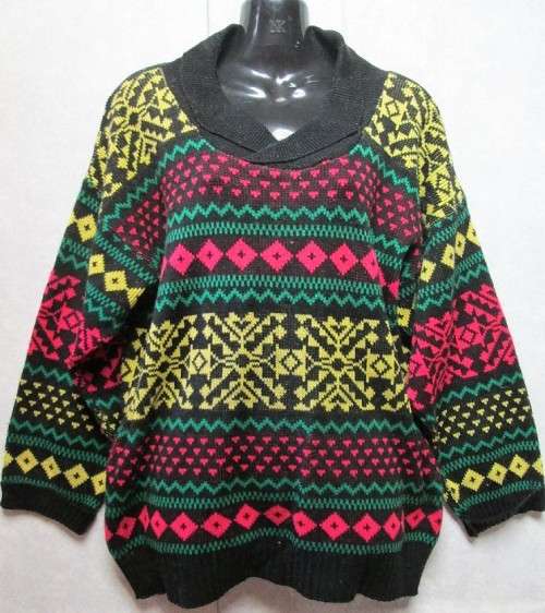 Vintage Patterned Jersey - Size M