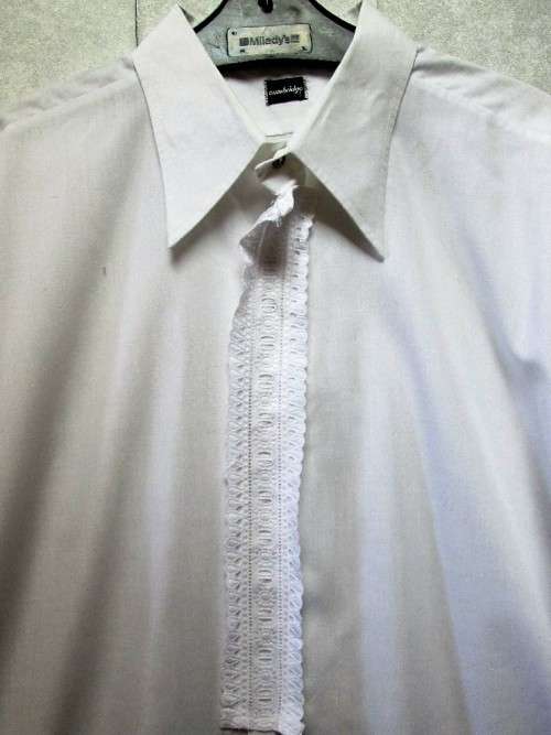 Vintage Men's White Formal Shirt - Size 46 (Chest 136cm)