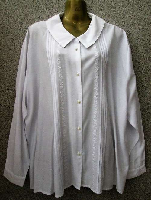 Vintage Polyester/Viscose White Shirt - Size 46