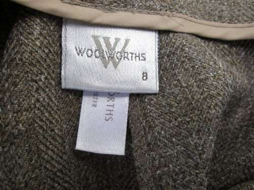Warm Wool Effect Taupe Polyester Pants + Pockets - Size 32 (Waist 70cm, Hip 92cm) *Quality Brand