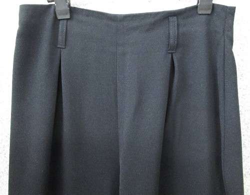 Vintage High Waist Black Polyester Pants - Size 32 (Waist 63cm, Hip 100cm) *Quality Brand