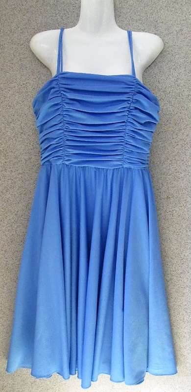 Vintage Periwinkle Polyester Evening  Dress - Size 38
