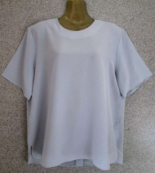 Vintage Light Grey Polyester Shirt (Buttons At The Back) - Size 36