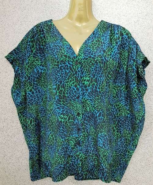 Patterned Polyester Shirt - Size 38