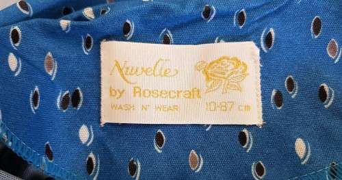 Vintage Polyester Patterned Dress - Size 34