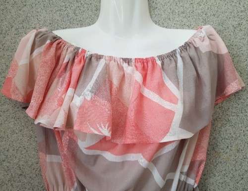 Vintage Polyester Patterned Dress - Size 36