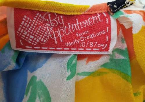Vintage Polyester Patterned Dress - Size 34
