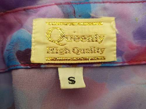 Vintage Polyester Patterned Shirt - Size 40/42 (Chest 107cm)
