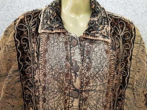 Stunning Gold Coloured WARM Beautifully Embroidered Jacket - Free Size