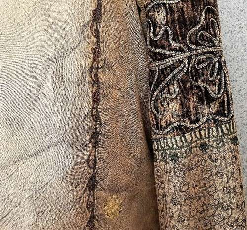 Stunning Gold Coloured WARM Beautifully Embroidered Jacket - Free Size