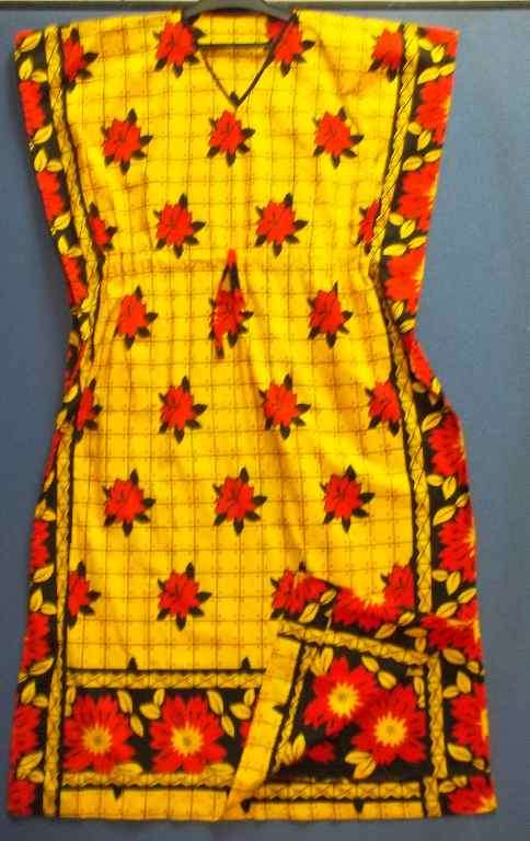 Yellow Patterned Caftan - Size M/L