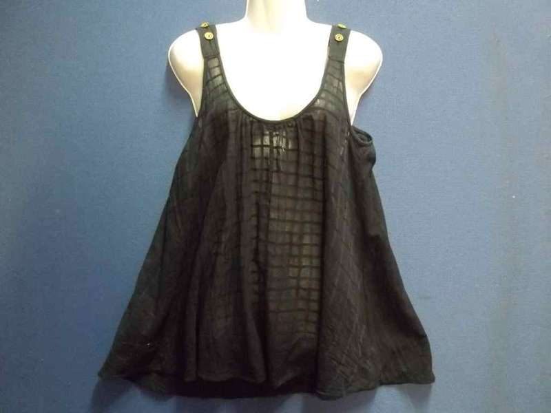 100% Cotton Lightweight Light Black Top - Size M