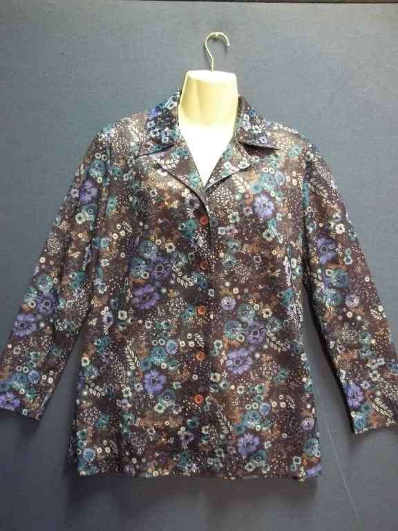 Vintage Blue Floral Shirt (c1970's) - Chest 100cm