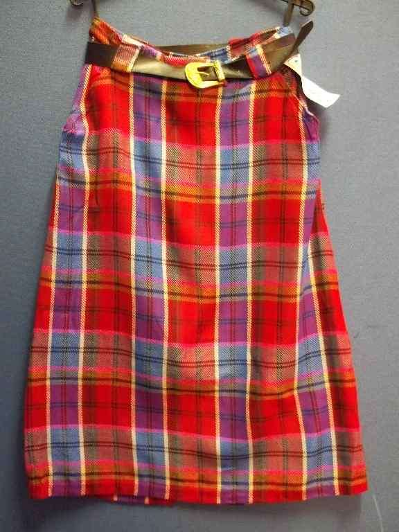 Lined Tartan Skirt - Size 36 (Soft & Warm!)