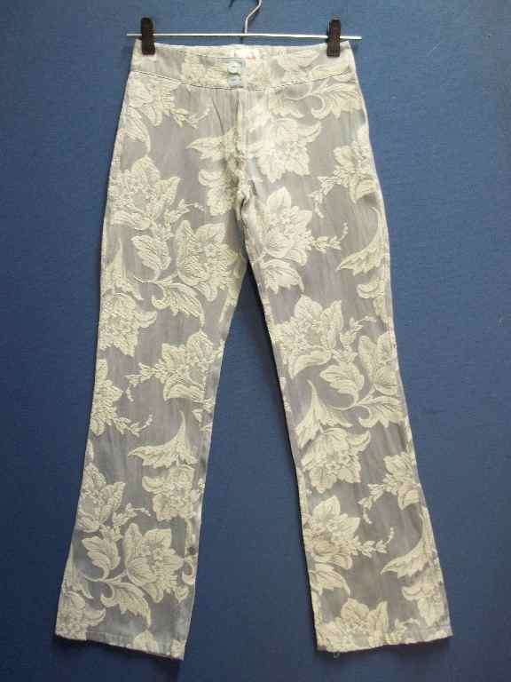 Light Blue Floral Pants - Hips 72cm