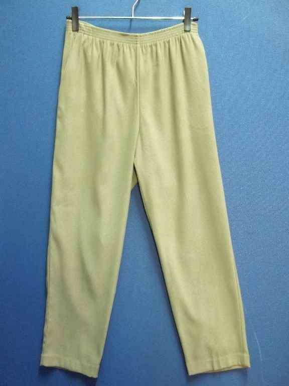 Light Olive (97% Polyester / 3% Spandex) Pants With Elasticated Waistband - Size 36