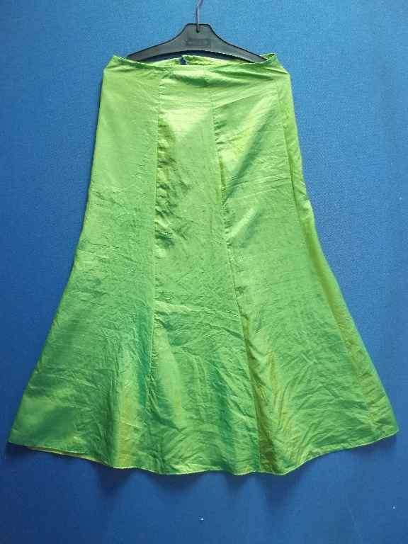 Long Length Lime Green Evening Skirt With Non-Elasticated Waist - Waist 74cm, Hips 94cm
