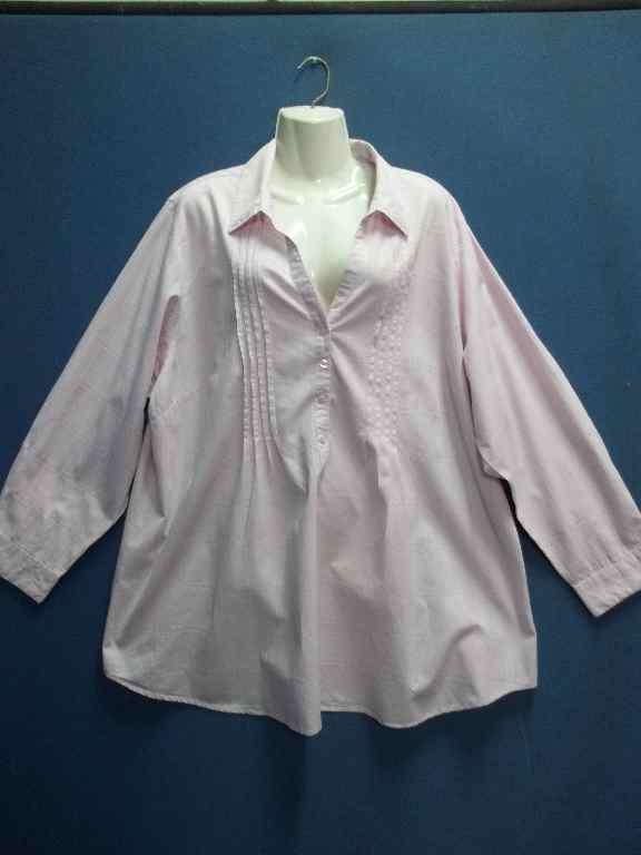 100% Cotton Pink Long Sleeve Shirt - Size 48 * Quality Brand