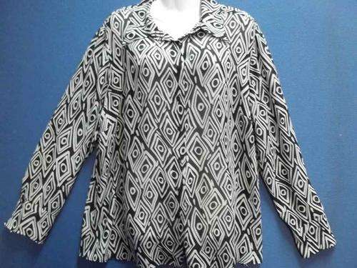 Black & White Lightweight Long Sleeve Polyester Shirt - Size 44 * Quality Brand