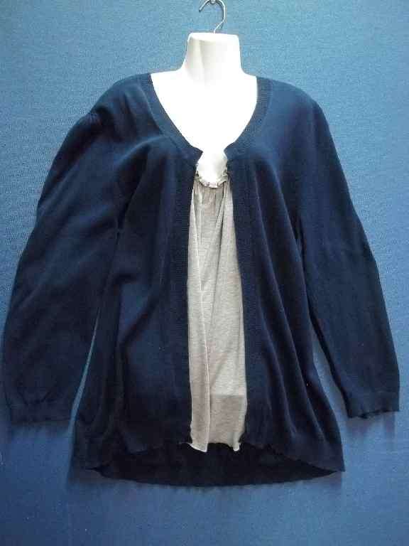 Navy Jersey With Grey T-Shirt Detail - Size 2XL * Quality Brand