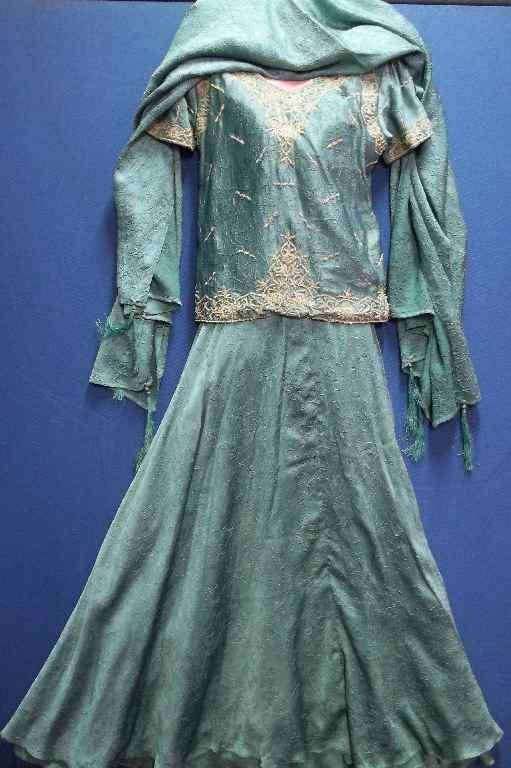 Sea Green Beaded Punjabi - Chest 87cm, Waist 70cm (3 Piece)