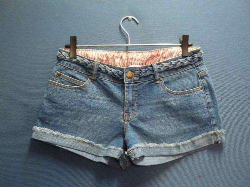 Short Short Fashion Denim Shorts - Size 34 (Small Cut)