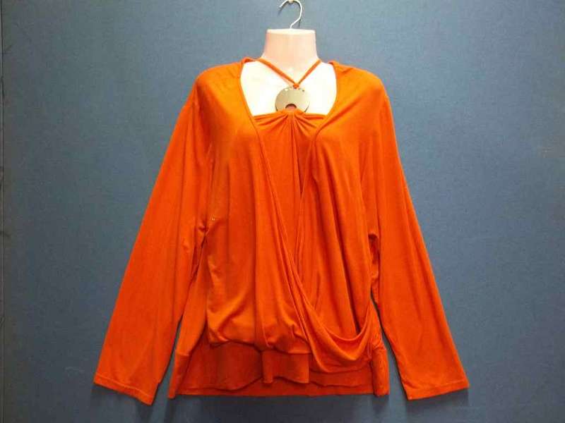 Long Sleeve Viscose/Spandex T-Shirt Within A T-Shirt - Size 48 * Quality Brand