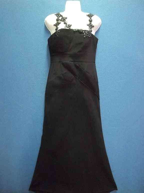 Black Formal Polyester Evening Dress - Size 38