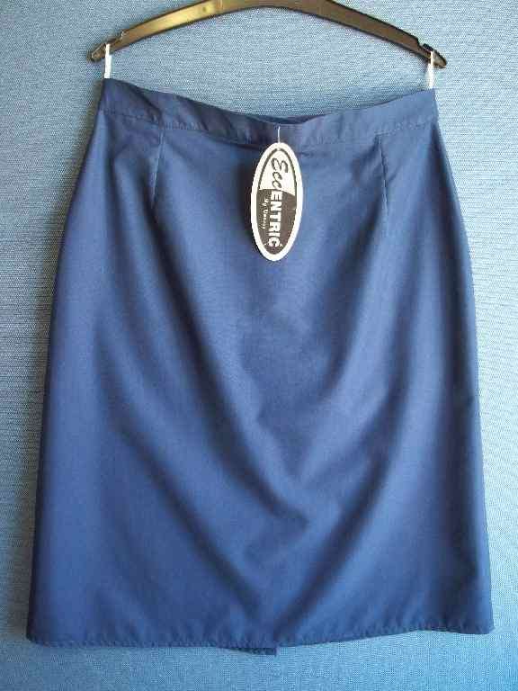 Navy Knee Length Skirt - Size 38 (Waist 81cm, Hips 108cm) (New +Tag)