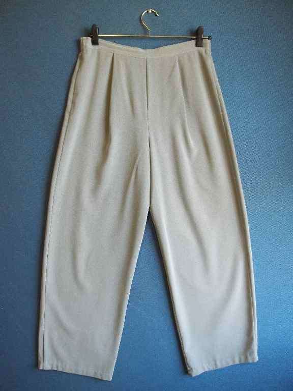 Grey Polyester Pants With Elasticated Waist - Size 36 (Waist 74cm-84cm, Hip 114cm) * Quality Brand