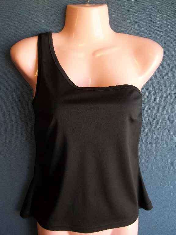 One Strap Black Polyester Top - Chest 80cm