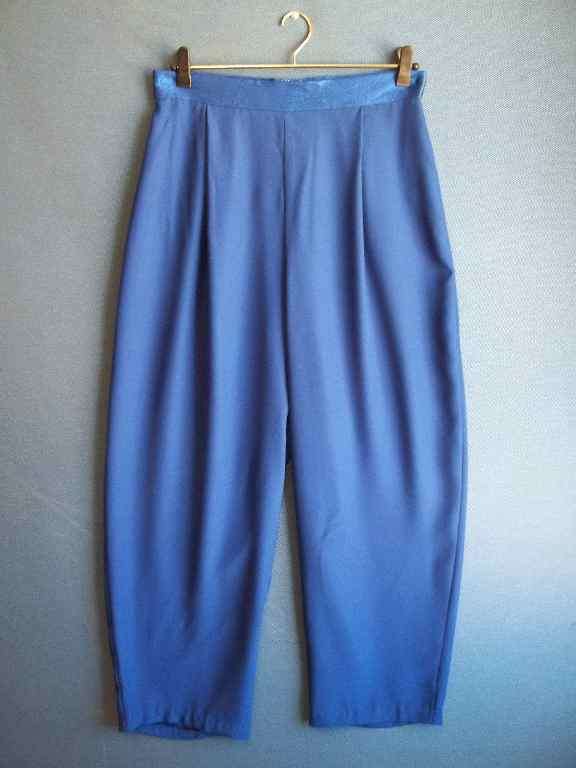 Navy Loose Fit Polyester Pants - Size 38 (Waist 76cm)