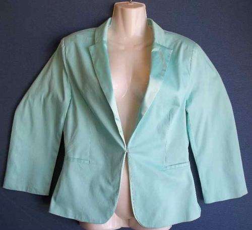 Seagreen With Sheen Stretch Lined Jacket - Size 36