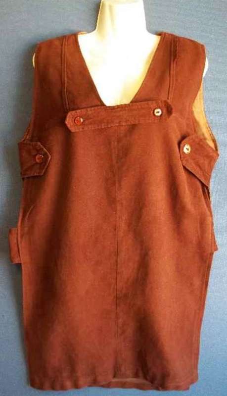 Vintage Brown Velvet Pinafore - Chest 90cm