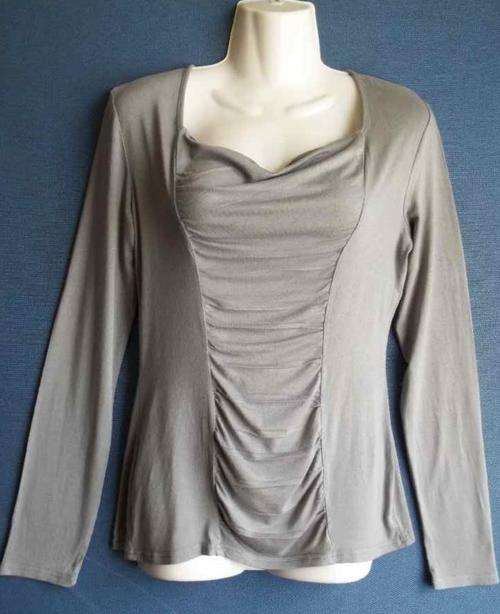 Grey Stretch Viscose Top - Size 34