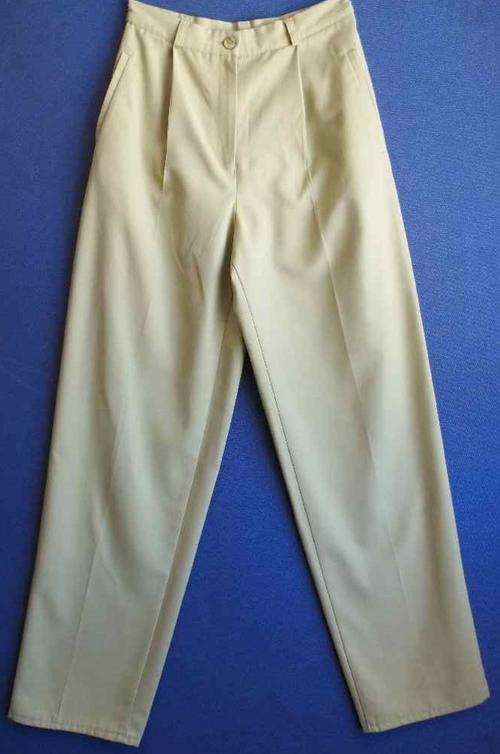 Green Polyester/Viscose High Waisted Pants - Size 32 * Quality Brand (Waist 64cm, Hips 91cm)