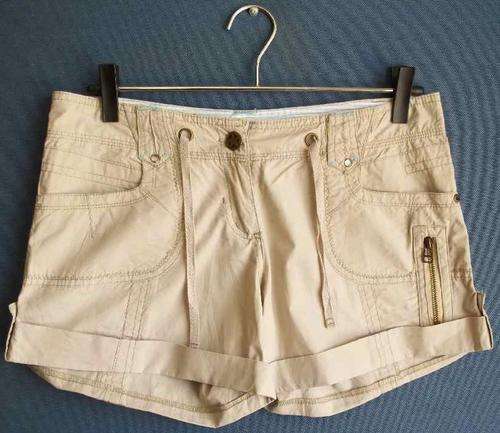 100% Cotton Stone Shorts - Size 34 (Waist 81cm, Hips 98cm)