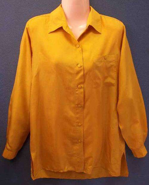 Vintage Mustard Silk Shirt - Chest 104cm
