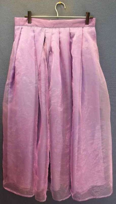 Purple Lined Chiffon Evening Skirt - Waist 82cm