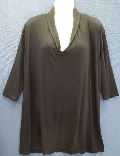Black Long Length Stretch Viscose Top, Pringle - Size 2XL * Quality Brand