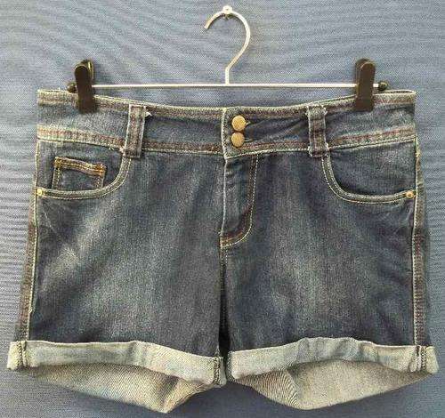 Stretch Denim Shorts - Size 34 (Waist 82cm, Hips 98cm)