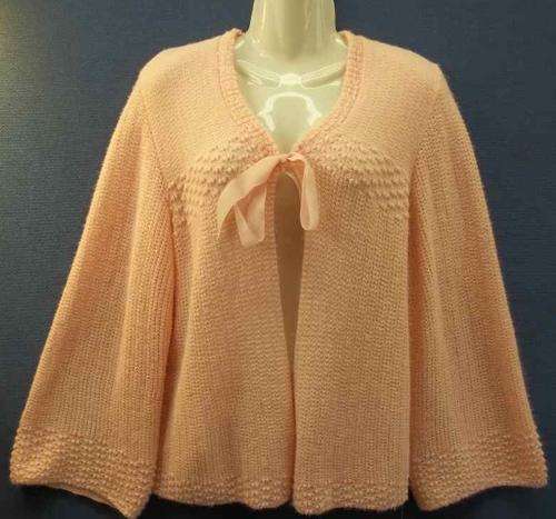 Vintage Soft Pink Knit Cardigan - Chest 112cm