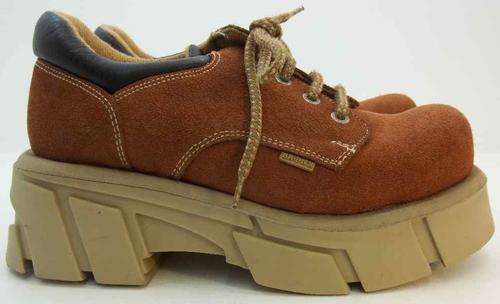 c1990's Rust Brown Suede Bronx Shoes - Size 8