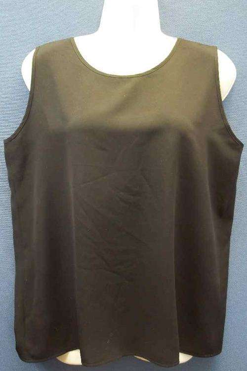 Black Polyester Top With Back Detail - Size 36 (See Ad)