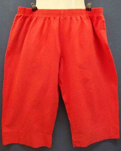 100% Cotton Coral Three Quarter Pants - Size 42 ( Waist 84cm-110cm, Hip 122cm)