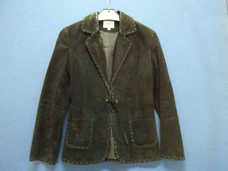 Lined Pig Hide Leather Jacket - Size 34 * Quality Brand (Some Shine Spots From Wear On The Leather)