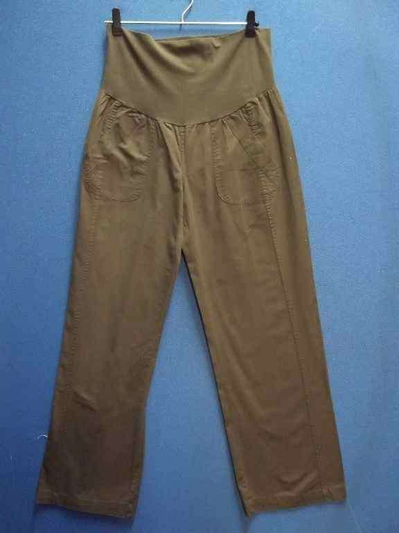 100% Cotton Brown Maternity Pants - Size 34 * Quality Brand